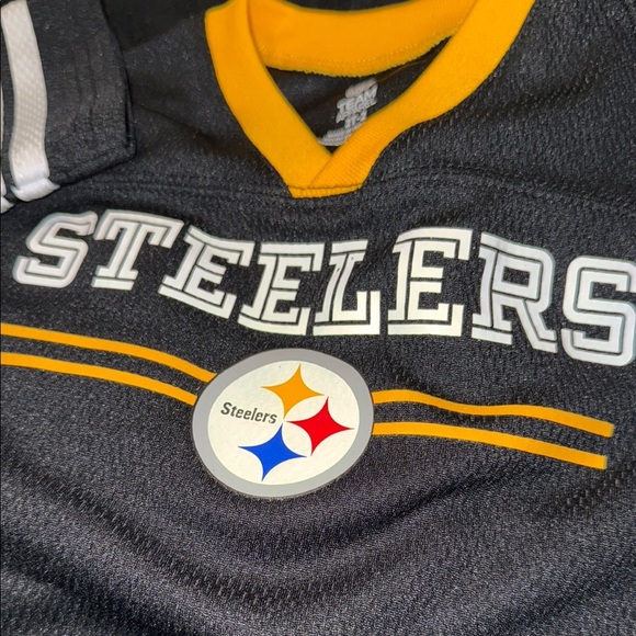 Team Apparel Kids Black and Yellow Steelers Jersey - Picture 8 of 15